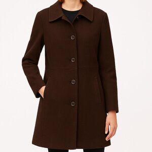 Vintage Style&Co Brown Wool Blend Single Breasted Lined Coat Size 20W